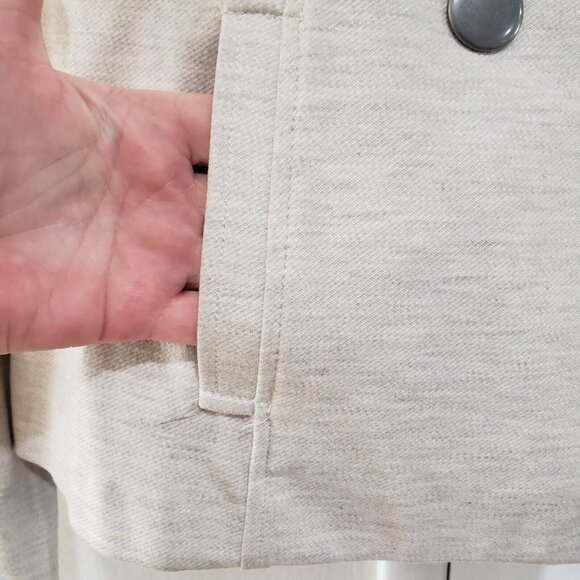 Cabi Womens Charlie Jacket Oatmeal Knit Moto Double Breasted Blazer 3028 M - Picture 4 of 8